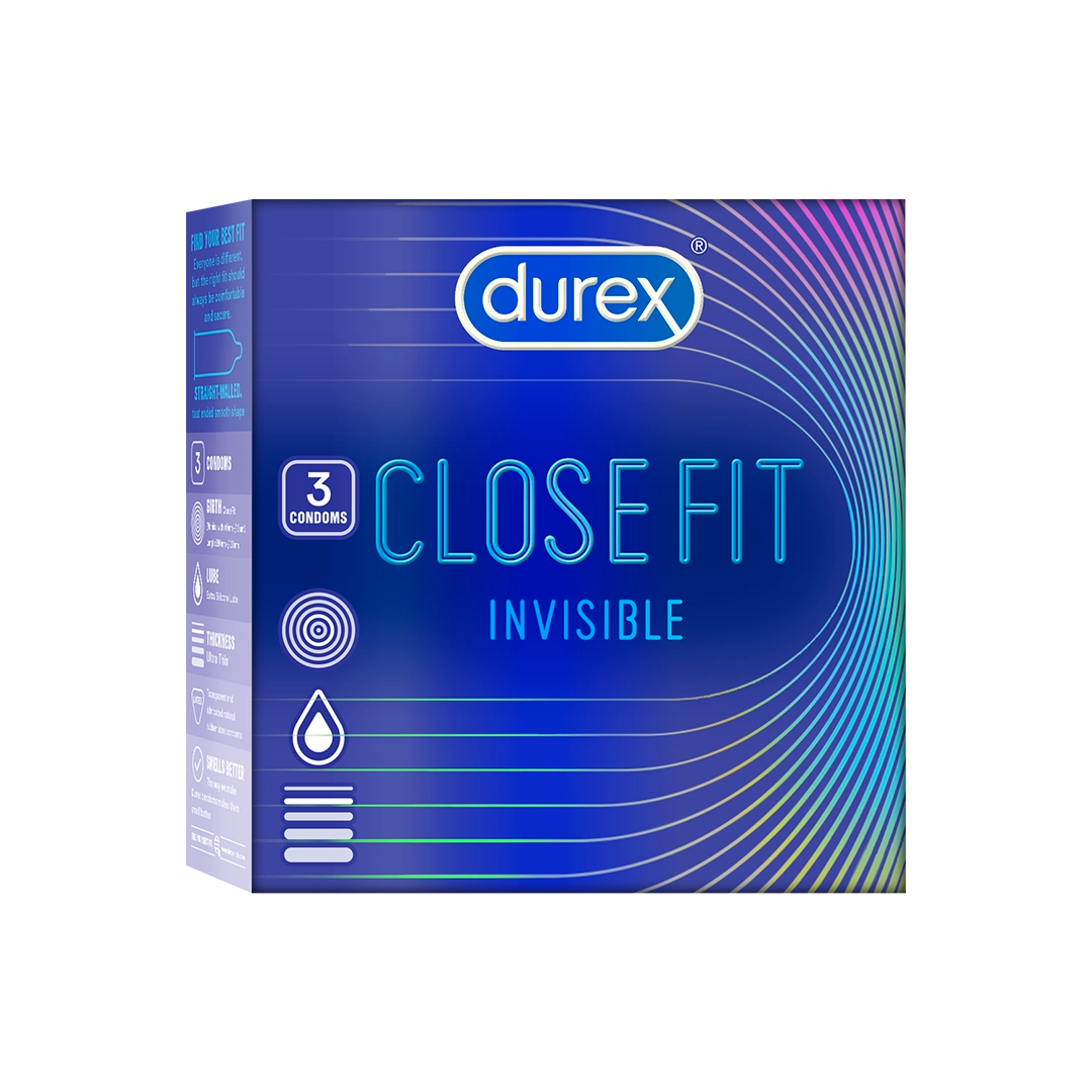 Durex Close Fit Invisible - 3 Condoms