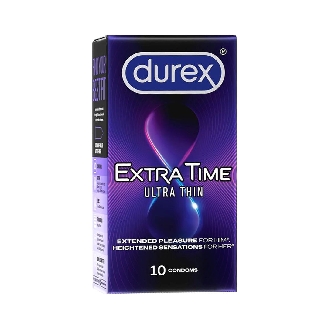 Durex Extra Time Ultra Thin Condoms - 10 Condoms