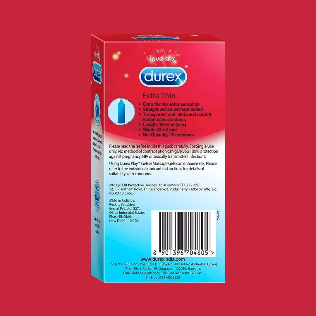 Durex Extra Thin - 10 Condoms