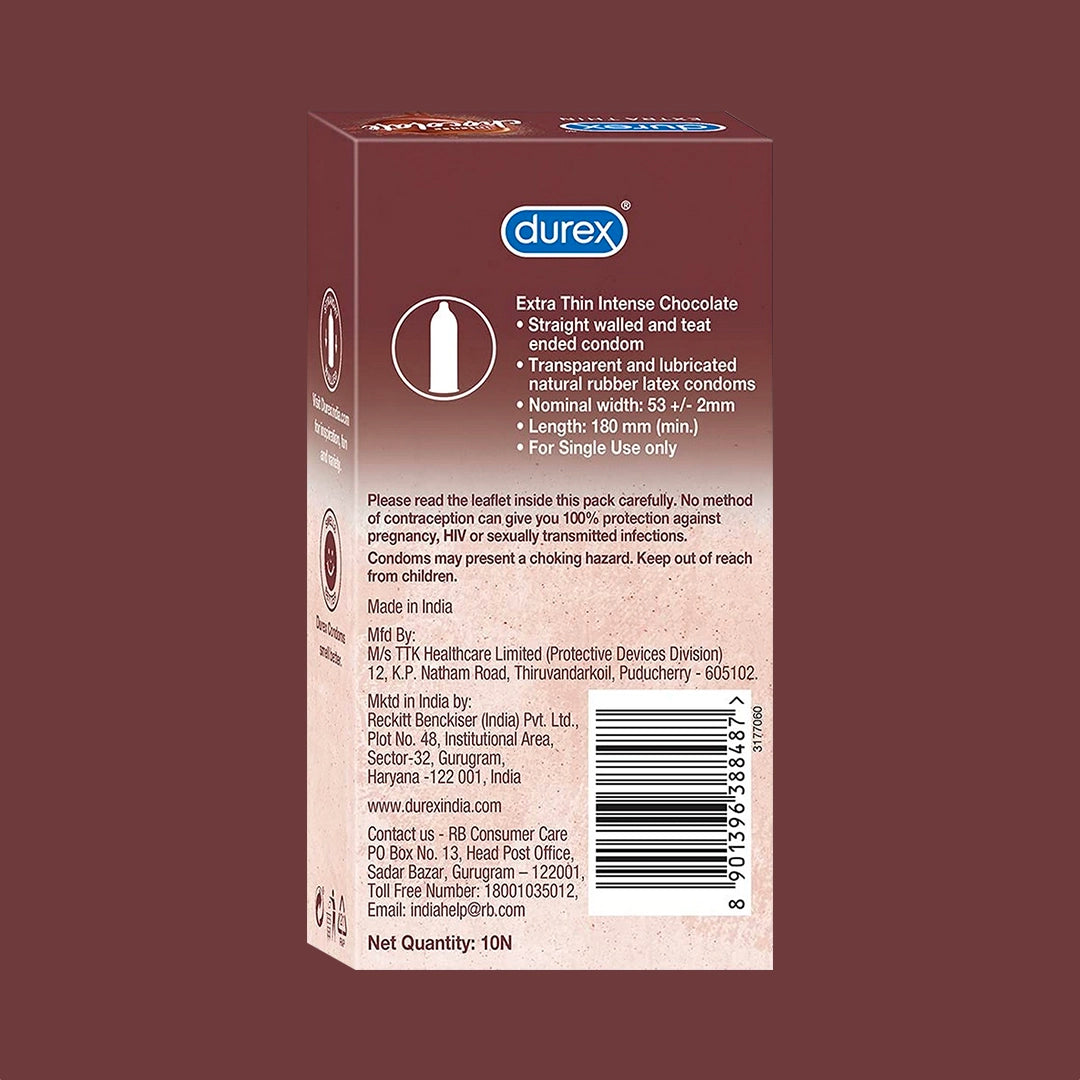 Durex Intense Chocolate Flavoured - 12 Condoms