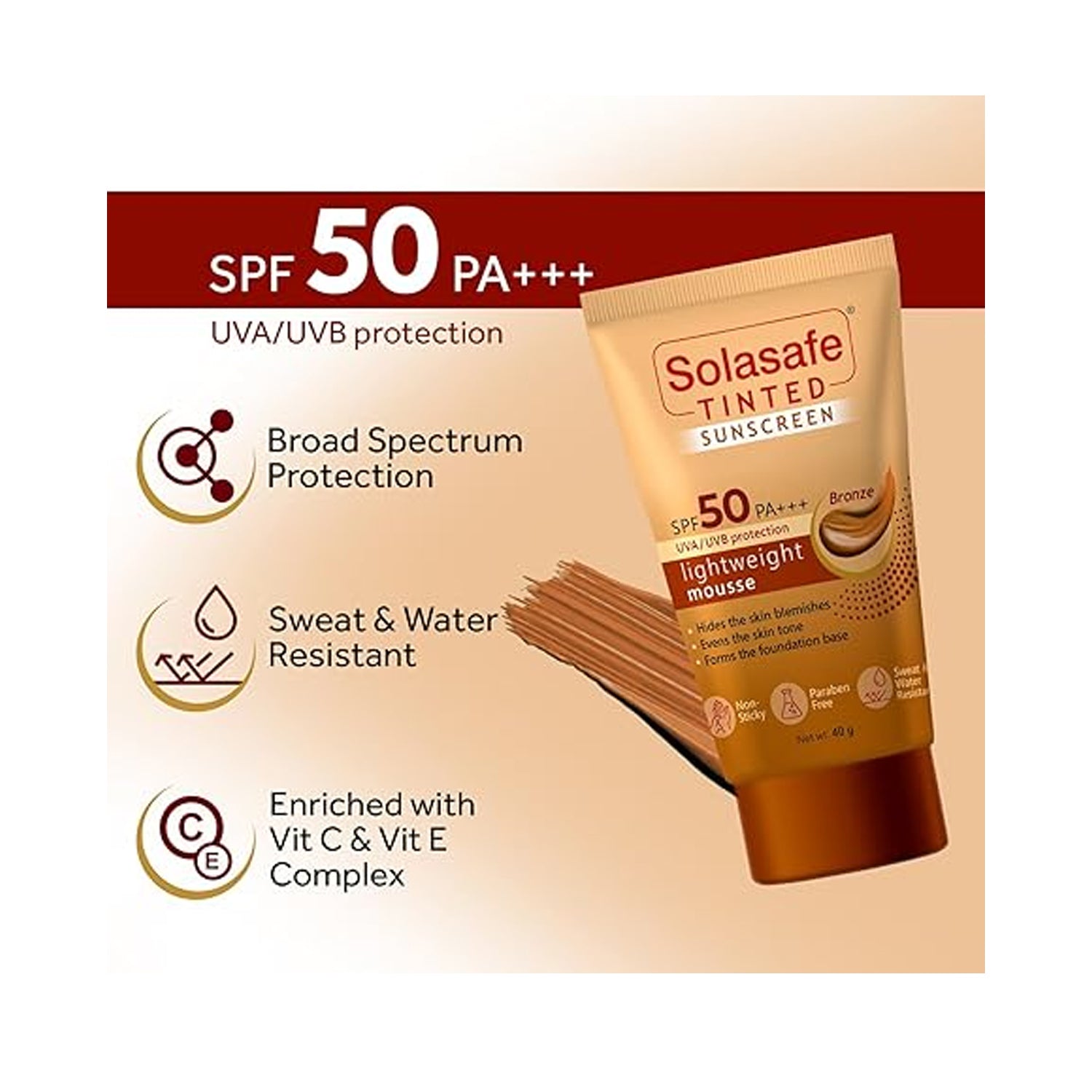 Regaliz Solasafe Tinted Sunscreen SPF 50 Bronze